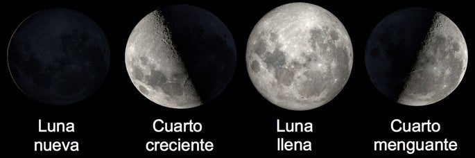 Fases de la luna.