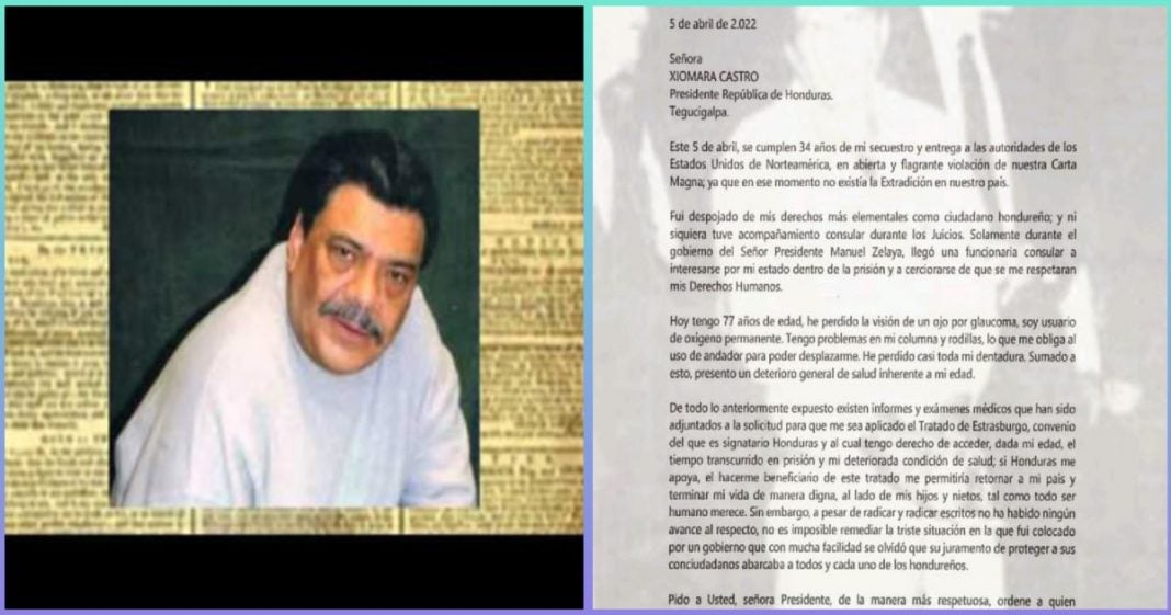 carta de Ramón Matta a presidenta Xiomara