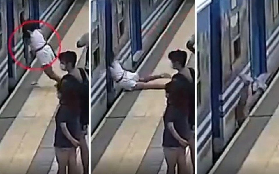 Mujer cae a las vías del tren en Argentina