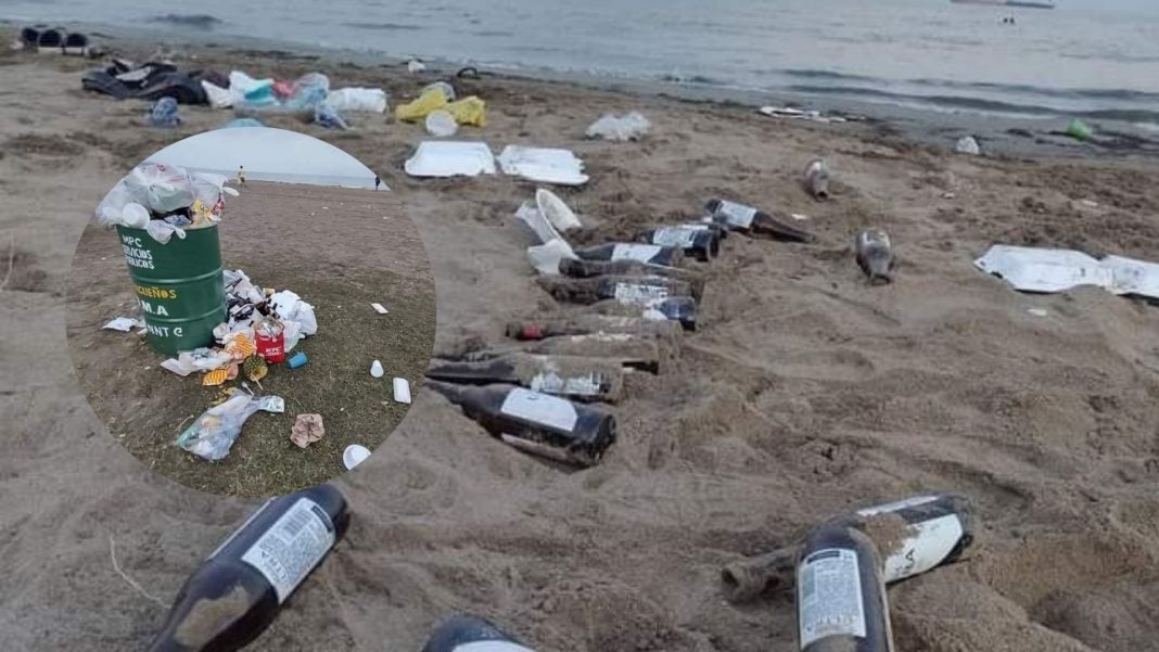 basura en playas de Puerto Cortés