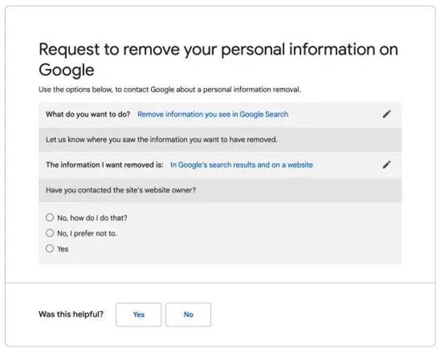 Google permitirá eliminar información personal en sus búsquedas