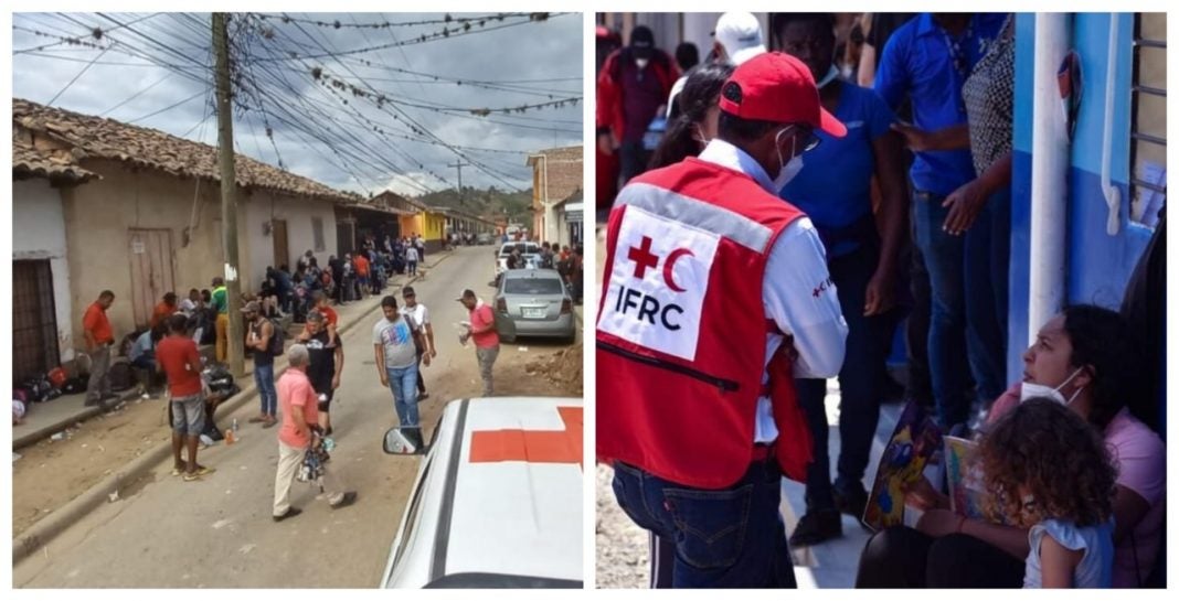 Cruz Roja migrantes en Danlí y Trojes