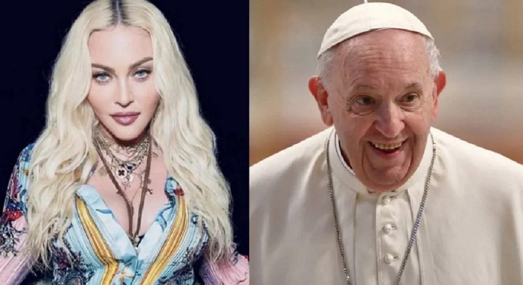 Madonna con el Papa Francisco