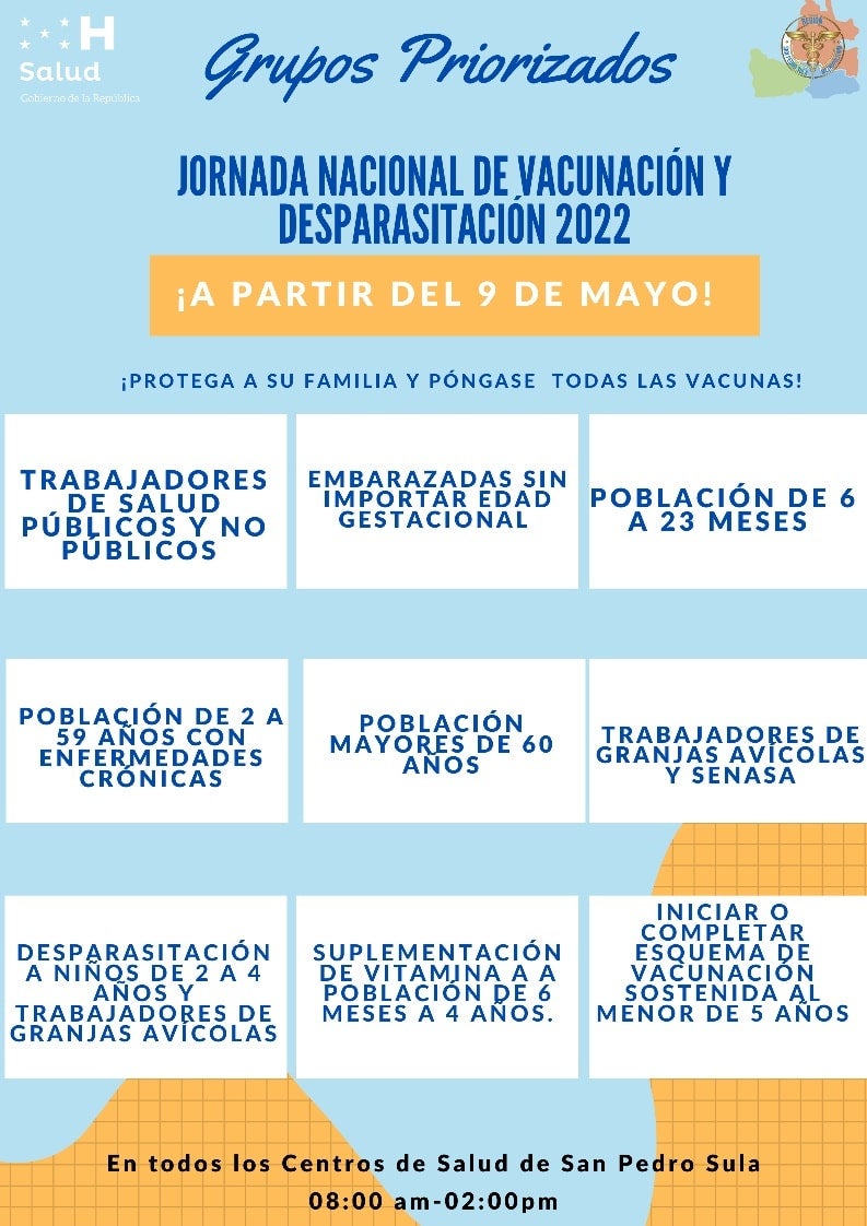 En San Pedro Sula se están aplicando múltiples vacunas para estos grupos priorizados.