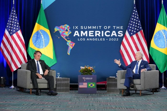 Jair Bolsonaro y Joe Biden