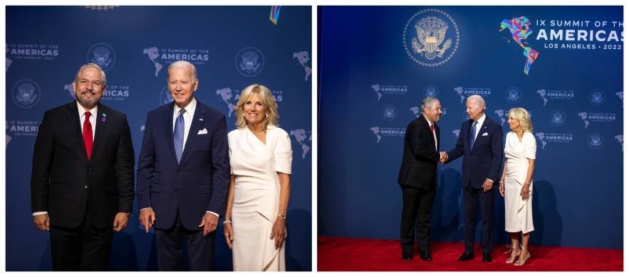 Joe Biden llega a Los Ángeles para la Cumbre de las Américas