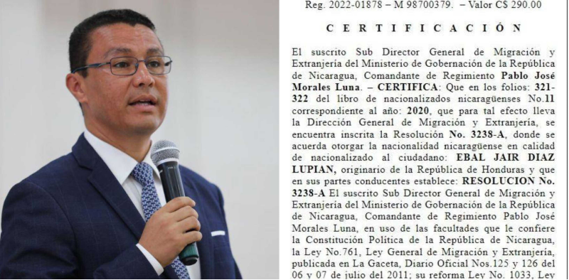 Ebal solicito 2020 nacionalidad Nicaragua