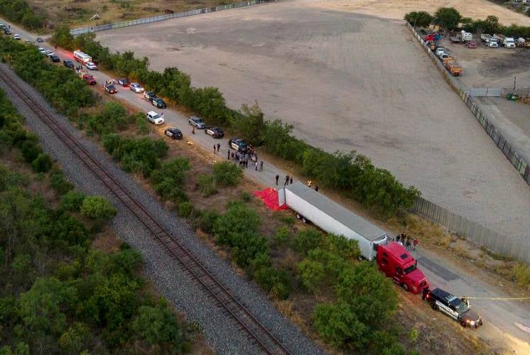 Camión hallado con migrantes muertos