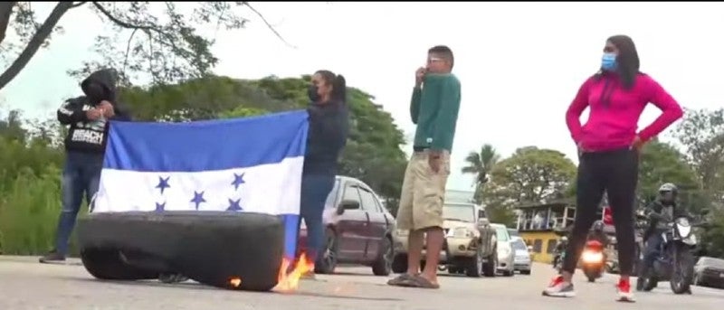 ola de protestas en Tegucigalpa
