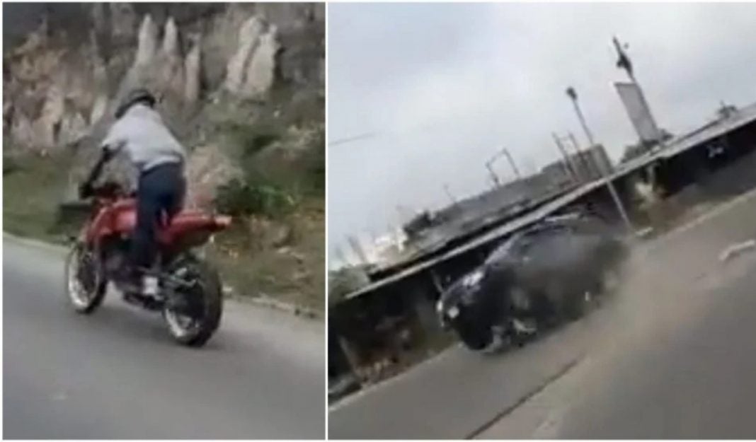 vehículo arrolla a motociclista en Guatemala