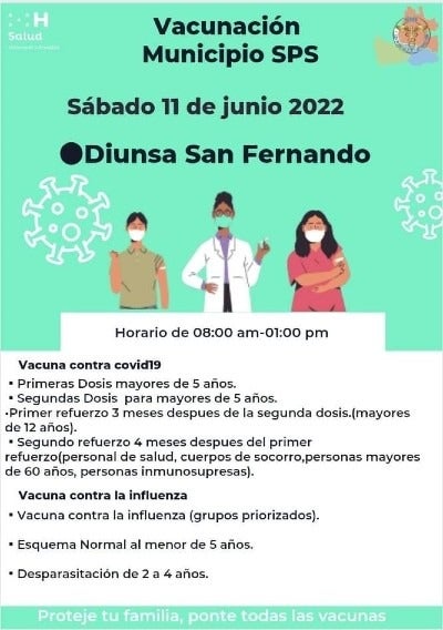Horarios de vacunación Diunsa San Fernando