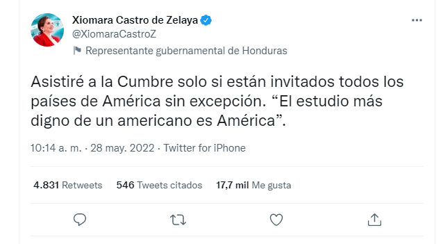 Honduras no participa en la Cumbre