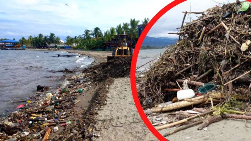 basura de Guatemala en costas hondureñas