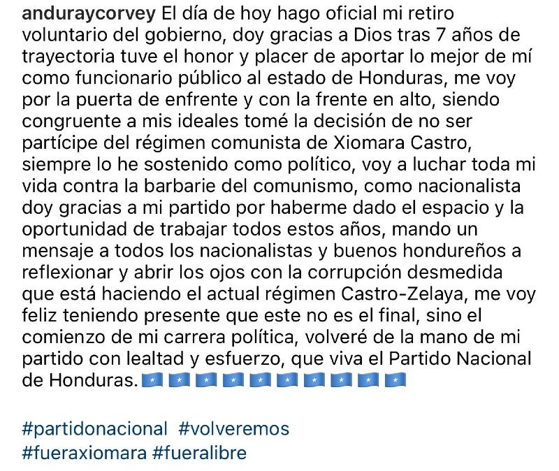 Alejandro Anduray retiro “voluntario” gobierno 