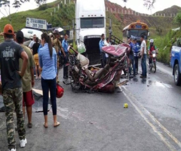 accidentes automovilísticos Honduras