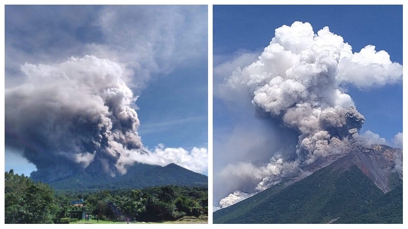 Volcán de fuego en Guatemala