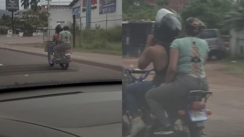 motociclista fumando y sin casco en tegucigalpa