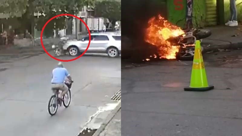 Vídeo de accidente en barrio Cabañas SPS