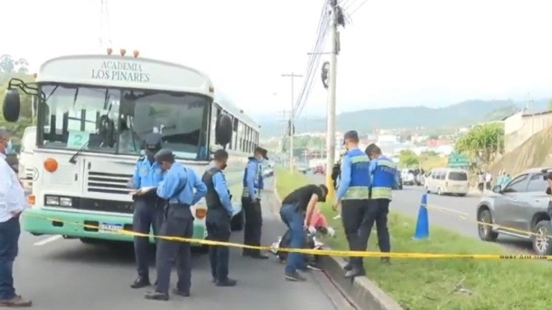 Bus escolar atropella señor Tegucigalpa
