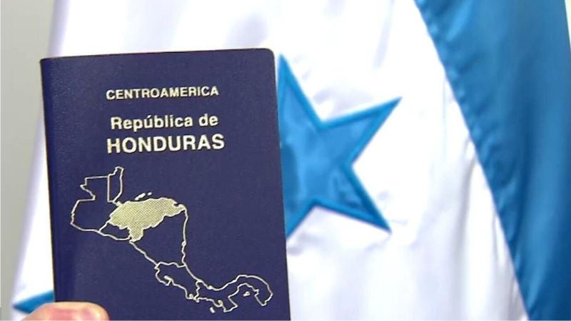 pasaporte de Honduras