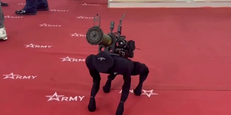 La vestimenta del robot asombró a los internautas.