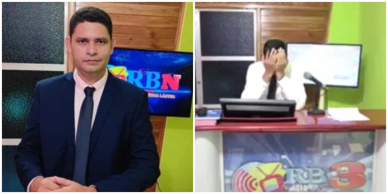 Periodista llora en Nicaragua