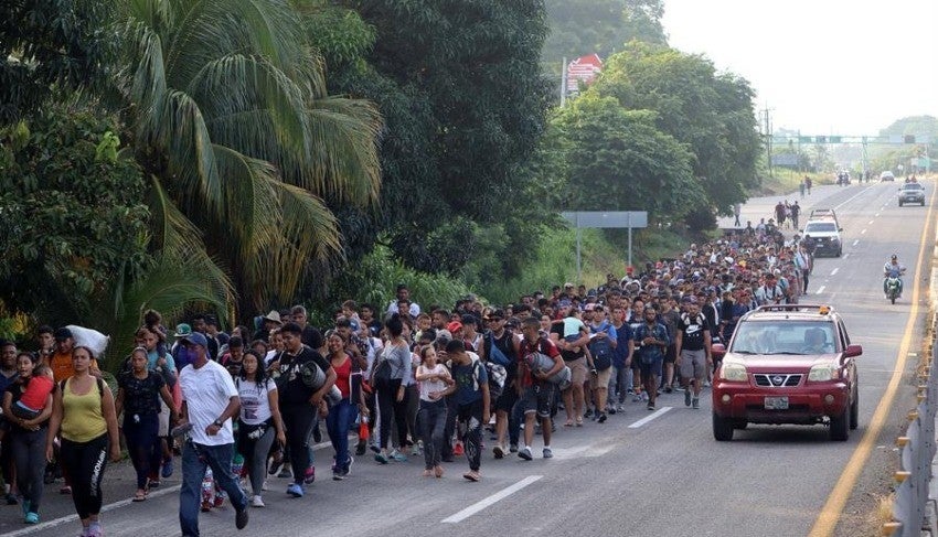 caravana de migrantes en México