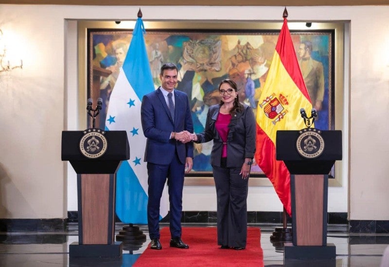 Xiomara y presidente de España