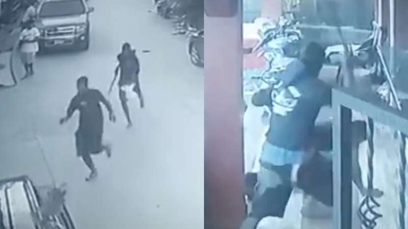 Vídeo de hombre atacado a machetazos en Roatán
