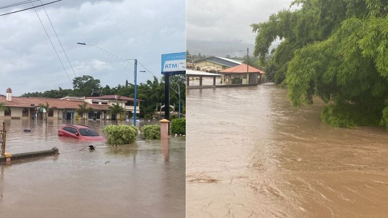 Inundación en Granja D'Elia Siguatepeque