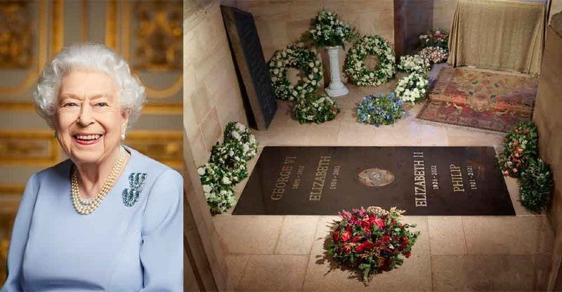 La lápida de Isabel II