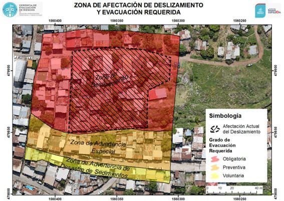Mapa de alertas y evacuación