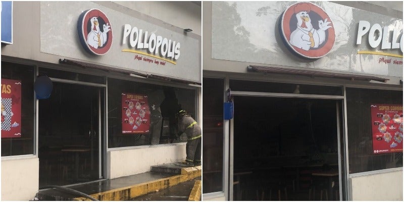 Incendio en restaurante Pollopolis de SPS