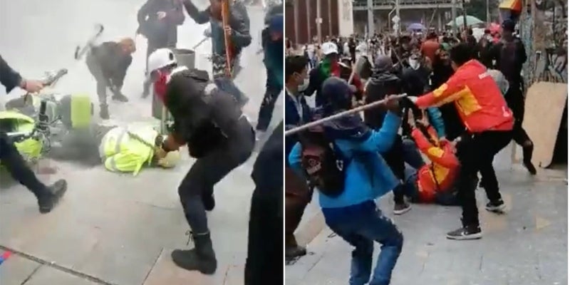 protestas en Colombia vídeos