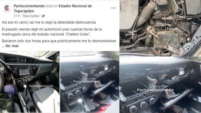 Periodista desmantelaron carro Tegucigalpa