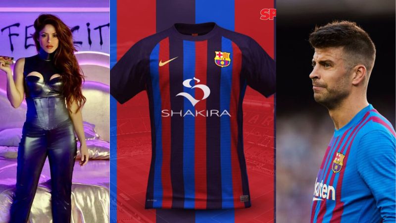 Camisa Barcelona logo Shakira