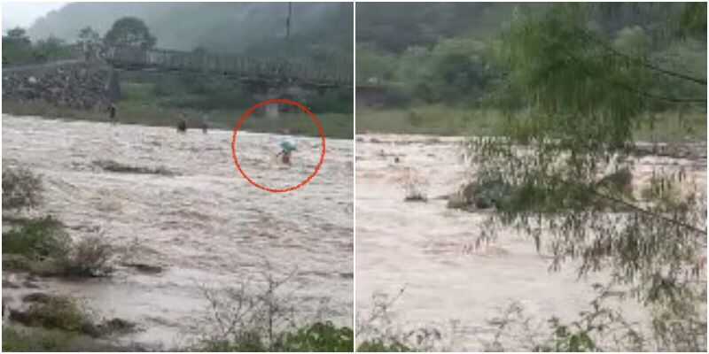 Hombre es arrastrado por río Cangrejal