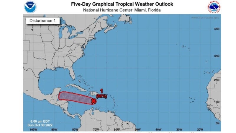depresión tropical en Caribe Central