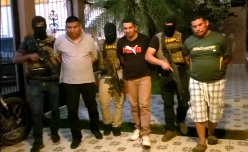 Detenidos por narcotráfico en Choluteca