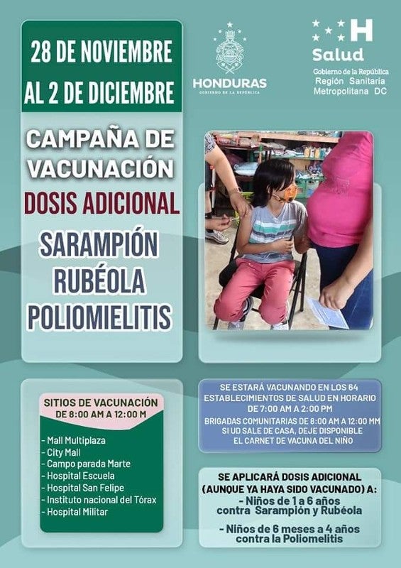 Honduras vacunación lunes