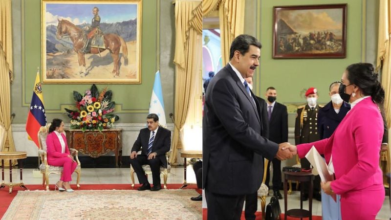 Embajadora de Honduras credenciales Venezuela