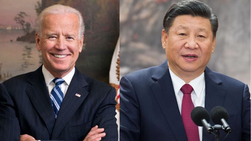 Joe Biden y xi Jinping