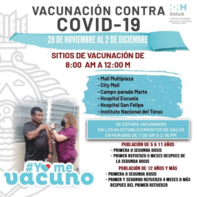 Honduras vacunación lunes