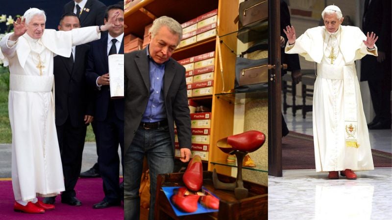 Qué significado tenían los zapatos rojos de Benedicto XVI?