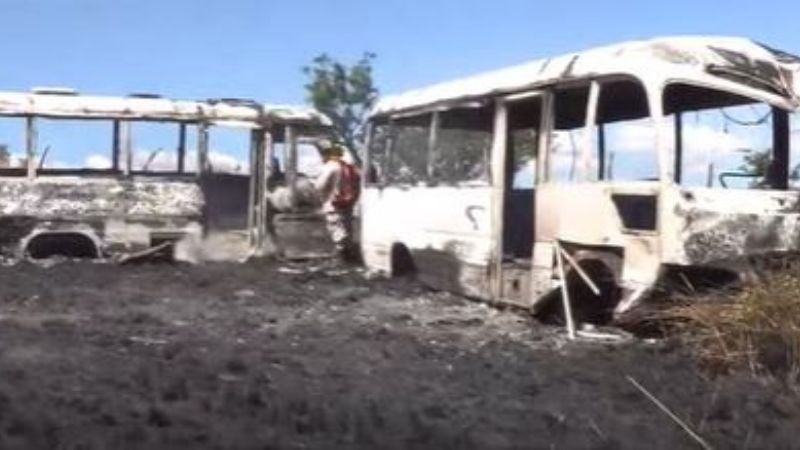 Incendio unidades de transporte Comayagüela