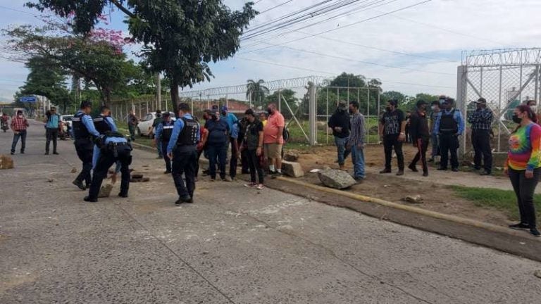 Protesta en bulevar del sur