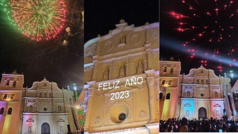 Comayagüenses reciben el 2023 con las tradicionales 12 campanadas