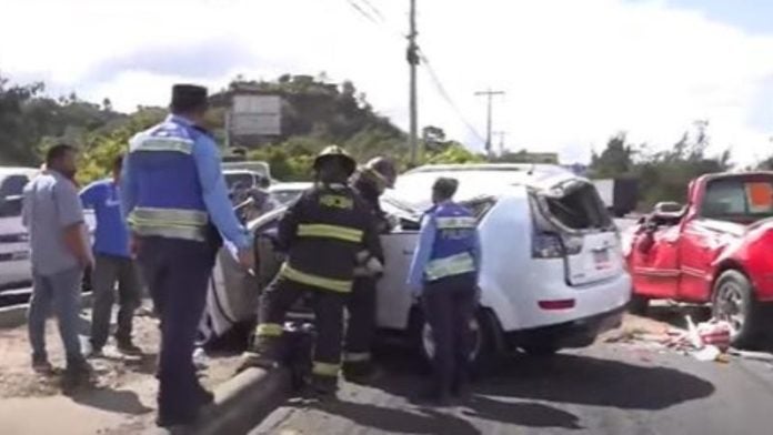 Choque personas heridas anillo periférico