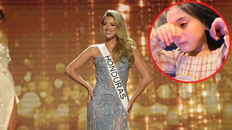 Niña rompe en llanto Miss Honduras