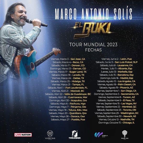 Lista de países en la gira de "El Buki".